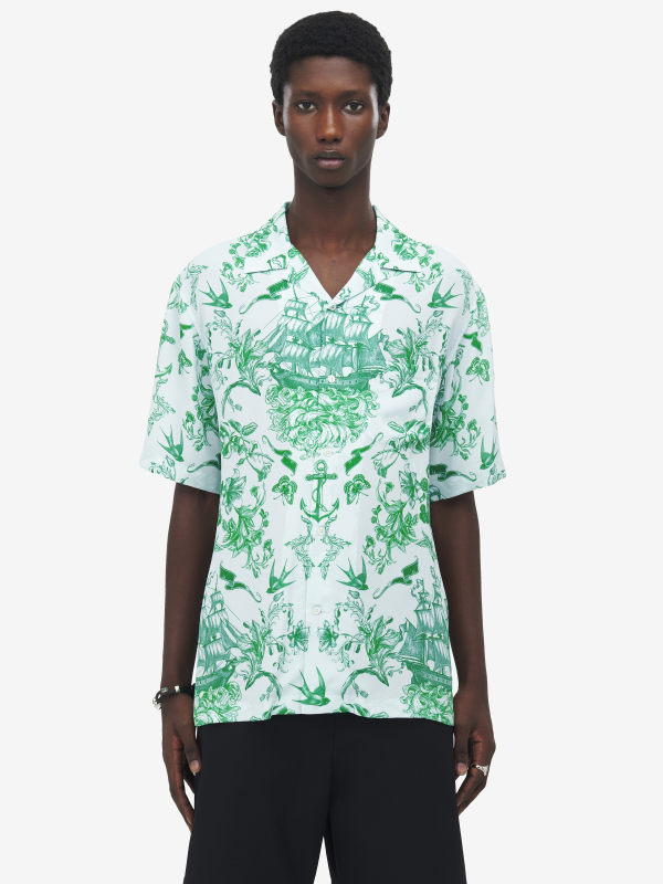 ALEXANDER MCQUEEN - Sailor Tattoo Hawaiian Shirt - Item 839283QQAA84353